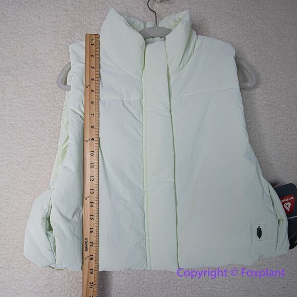New! Free People Movement Sight Seein’ puffer vest in mint green, size S - Picture 7 of 16